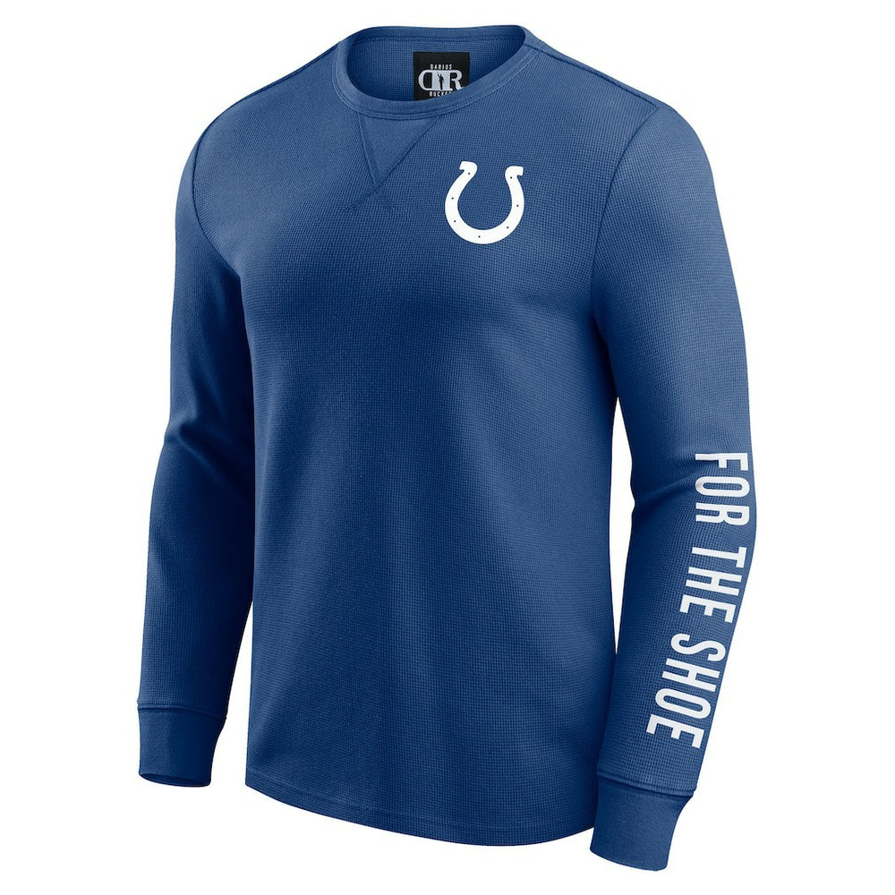 Indianapolis Colts Fanatics Darius Rucker Collection Washed Waffle-Knit Long Sleeve T-Shirt
