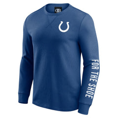 Indianapolis Colts Fanatics Darius Rucker Collection Washed Waffle-Knit Long Sleeve T-Shirt