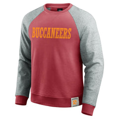 Tampa Bay Buccaneers Fanatics Darius Rucker Collection Throwback Color Block Raglan Pullover Sweatshirt