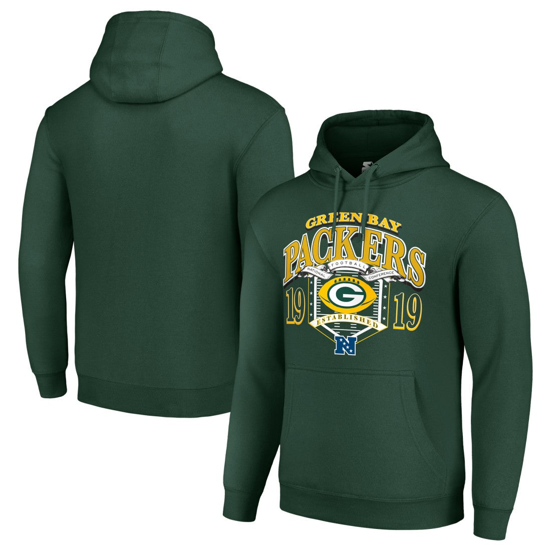 Green Bay Packers  Starter 80s Retro Pullover Hoodie