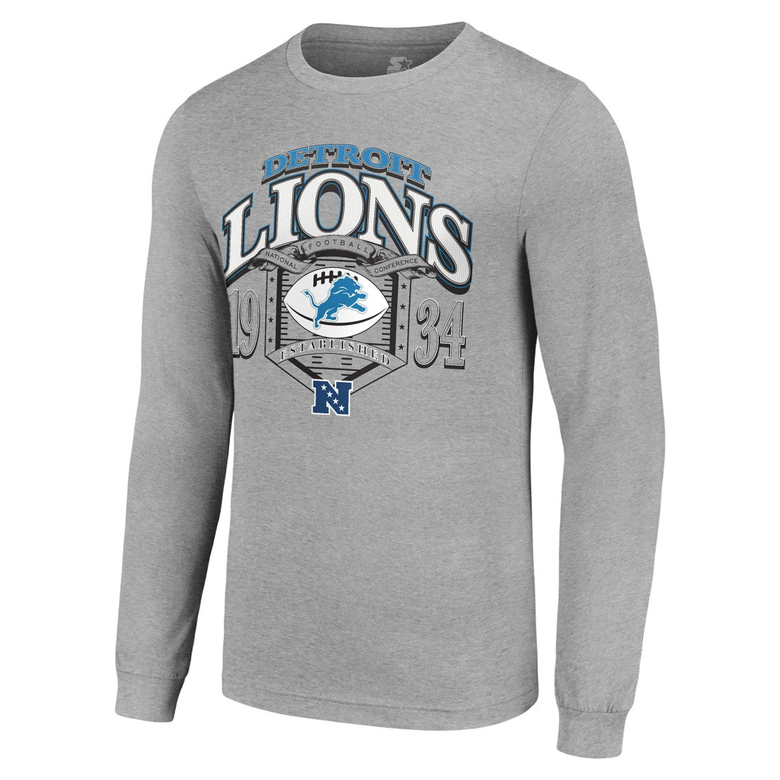 Detroit Lions  Starter Retro Long Sleeve Graphic T-Shirt
