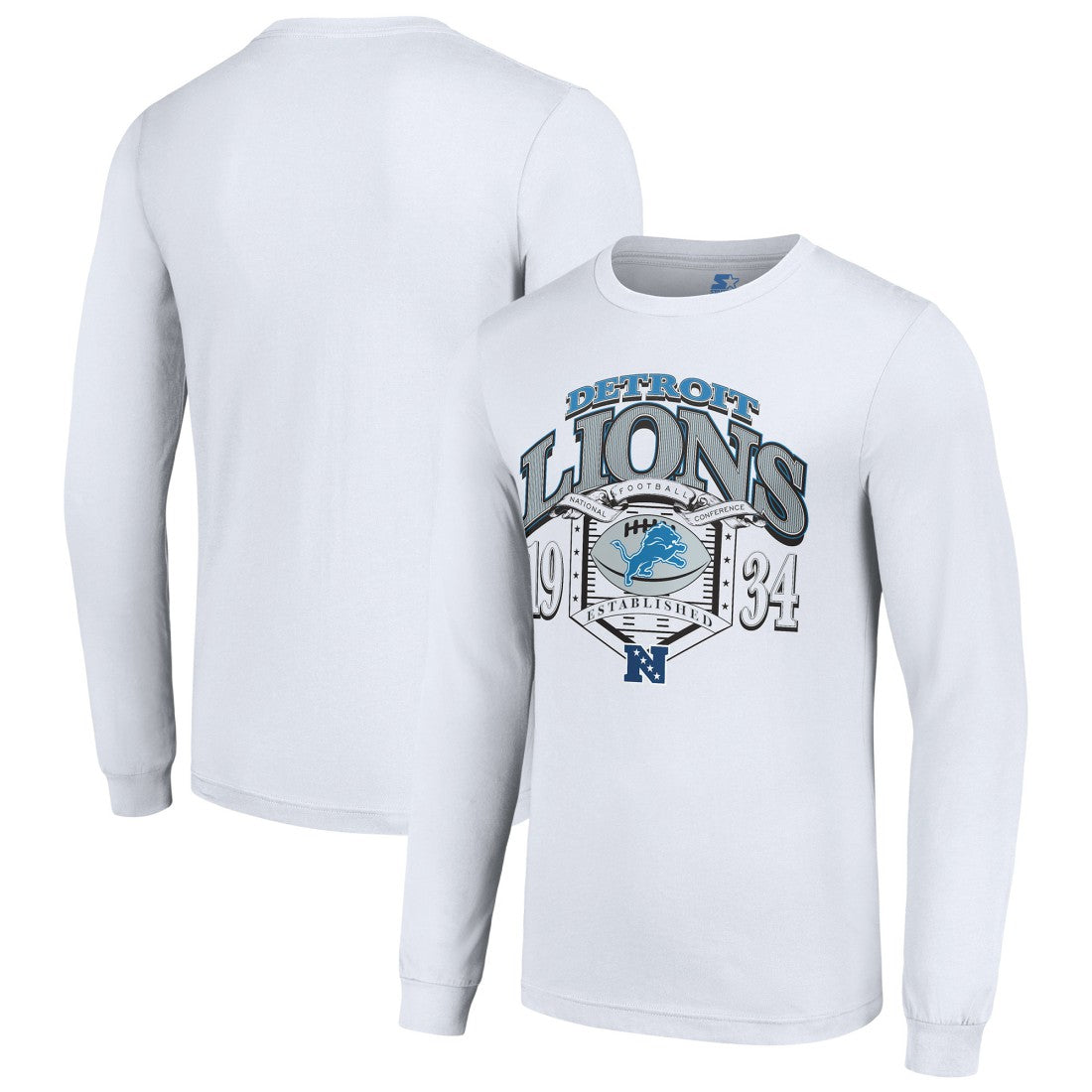 Detroit Lions  Starter Retro Long Sleeve Graphic T-Shirt