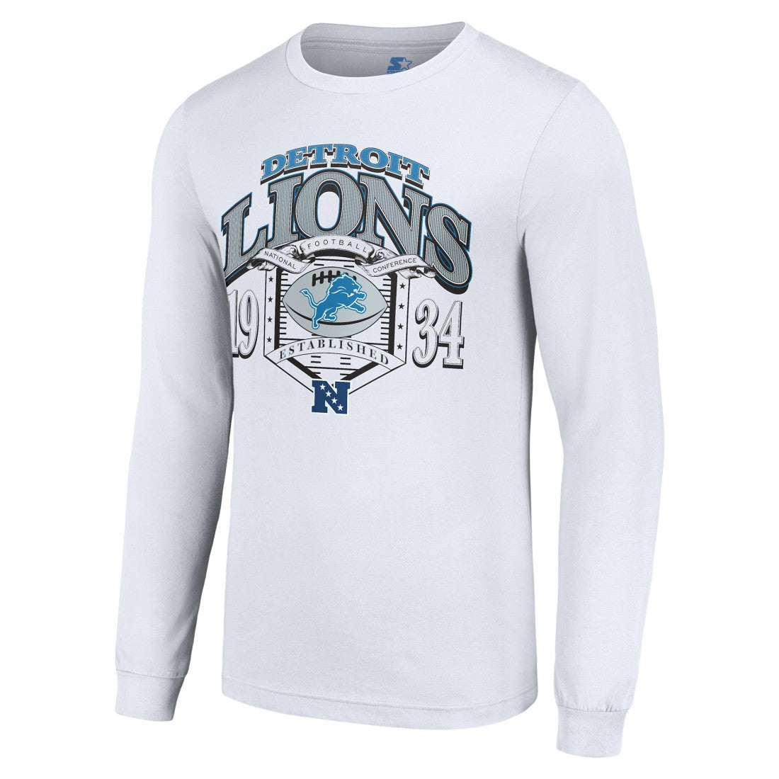 Detroit Lions  Starter Retro Long Sleeve Graphic T-Shirt
