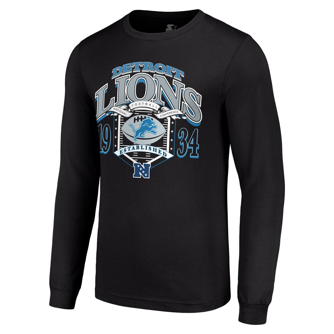 Detroit Lions  Starter Retro Long Sleeve Graphic T-Shirt