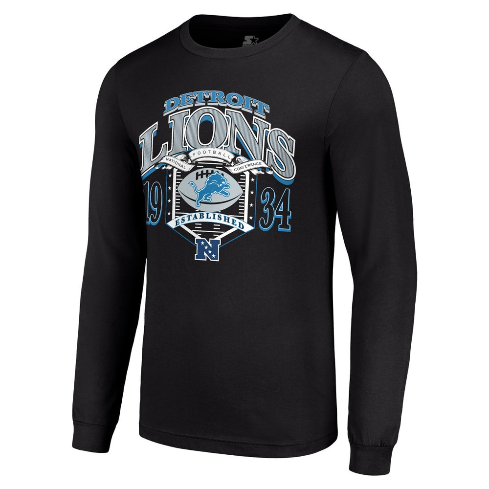 Detroit Lions  Starter Retro Long Sleeve Graphic T-Shirt