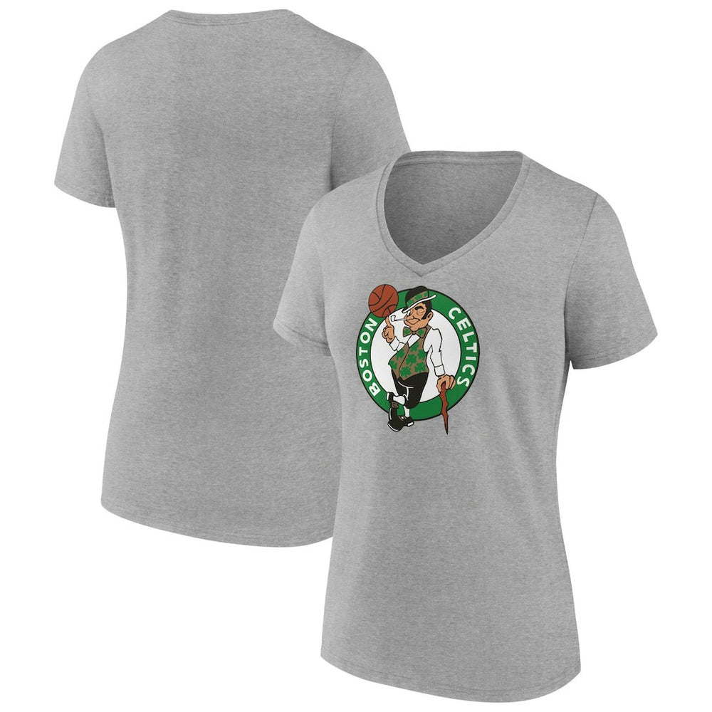 Boston Celtics Women's Primary Logo V-Neck T-Shirt For Sale