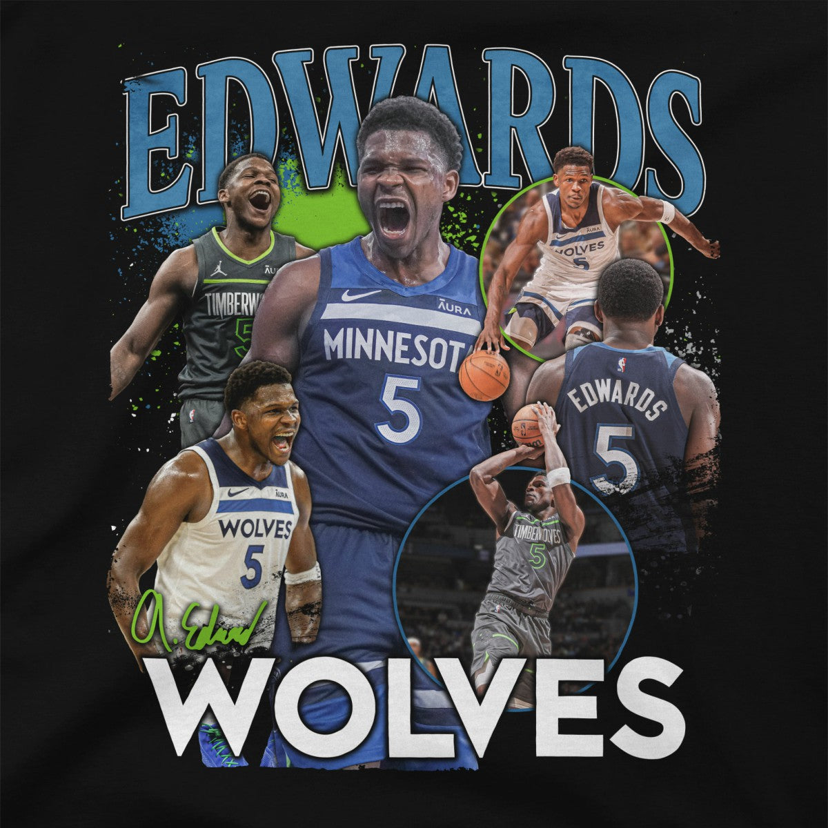 Anthony Edwards Minnesota Timberwolves Stadium Essentials Unisex Player Crossroads T-Shirt Discount