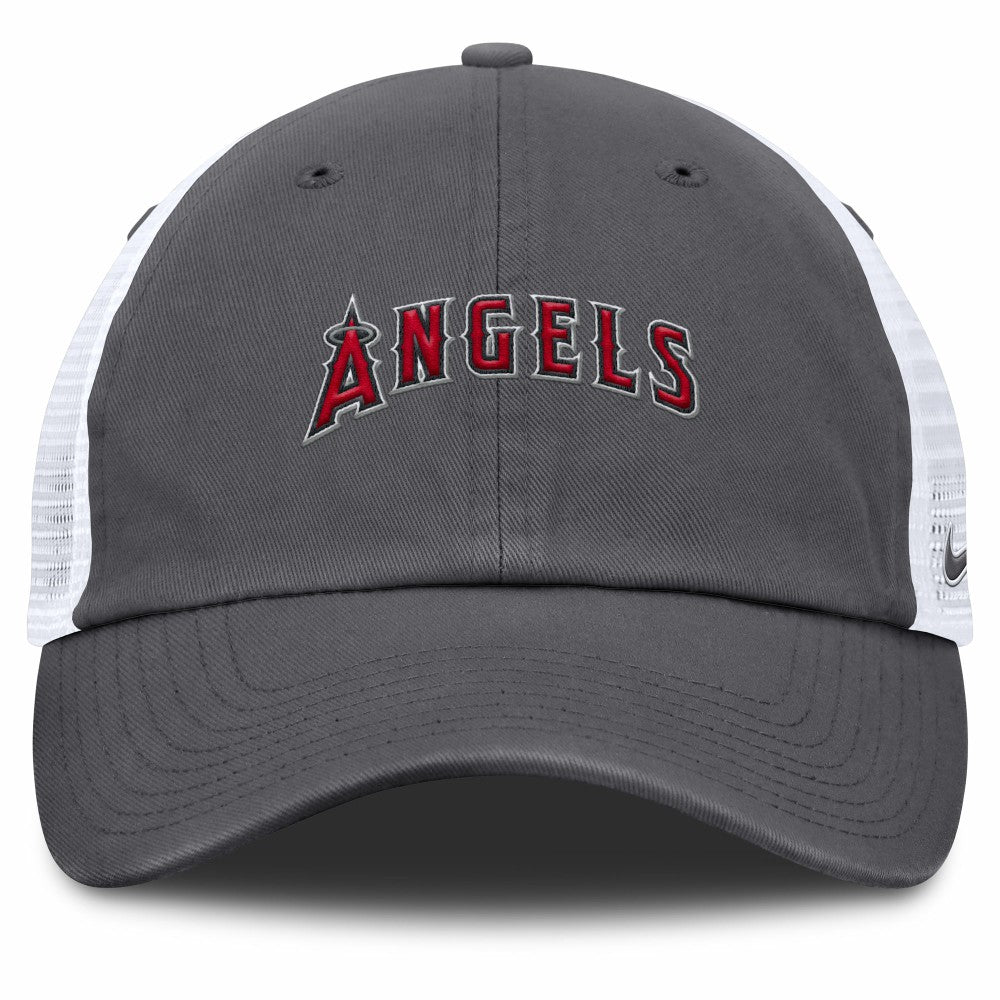 Los Angeles Angels Nike Wordmark Club Adjustable Trucker Hat | MLB Shop