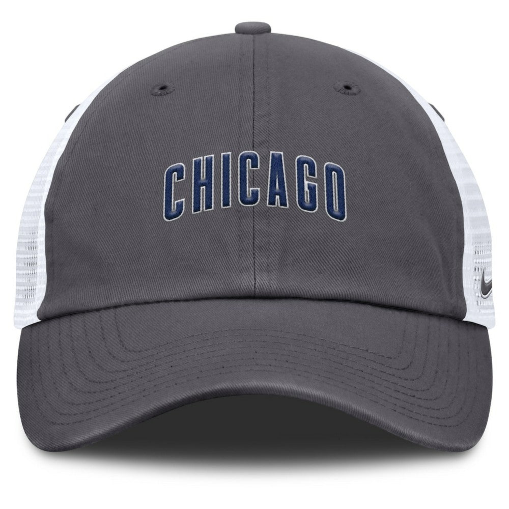 Chicago Cubs Nike Wordmark Club Adjustable Trucker Hat | MLB Discount