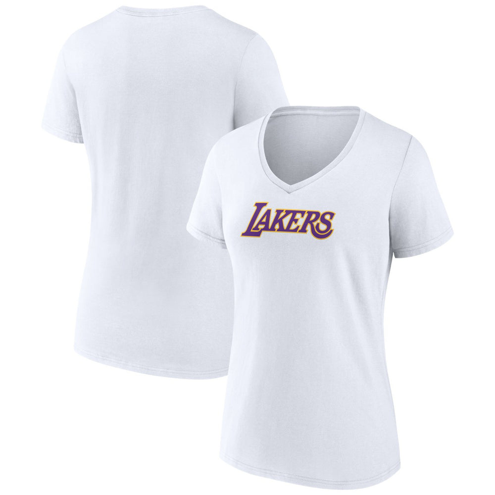 Los Angeles Lakers Women's Wordmark Home V-Neck T-Shirt On Sale