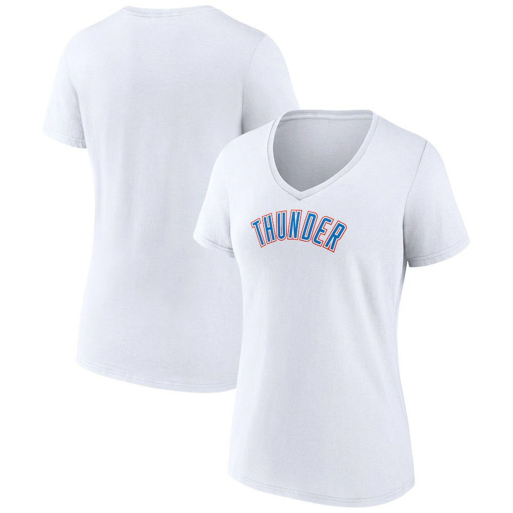 Oklahoma City Thunder Women's Wordmark Home V-Neck T-Shirt On Sale