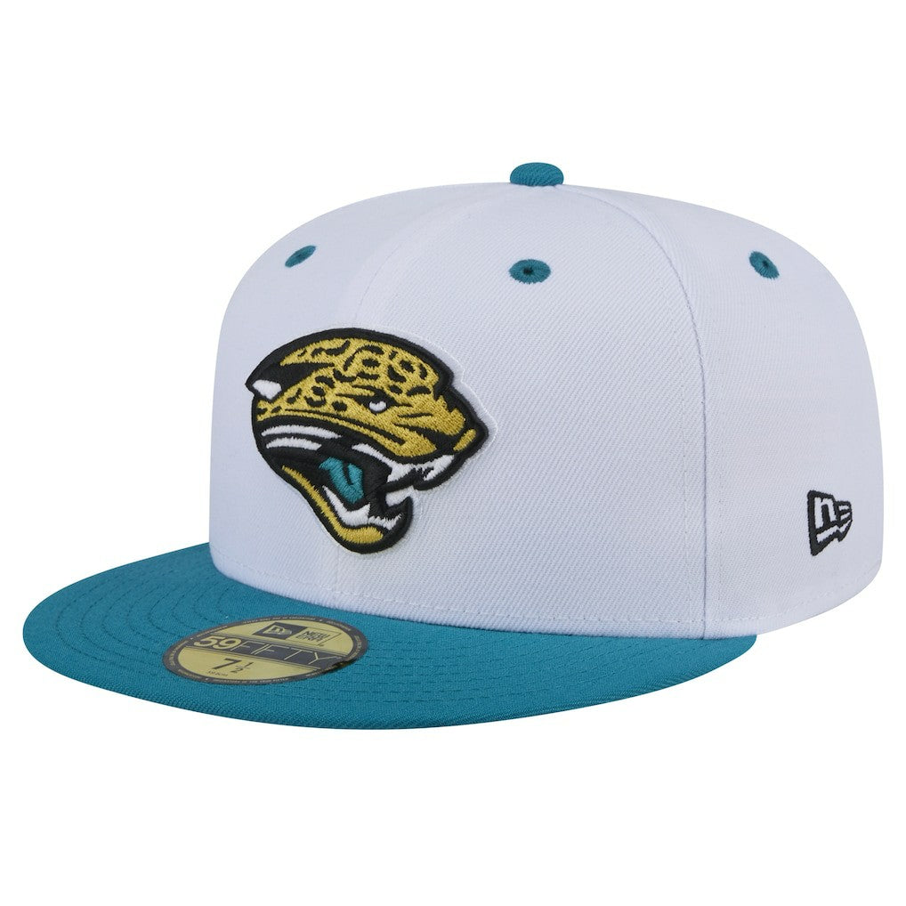 Jacksonville Jaguars New Era Throwback Logo Flipside Two-Tone 59FIFTY Fitted Hat