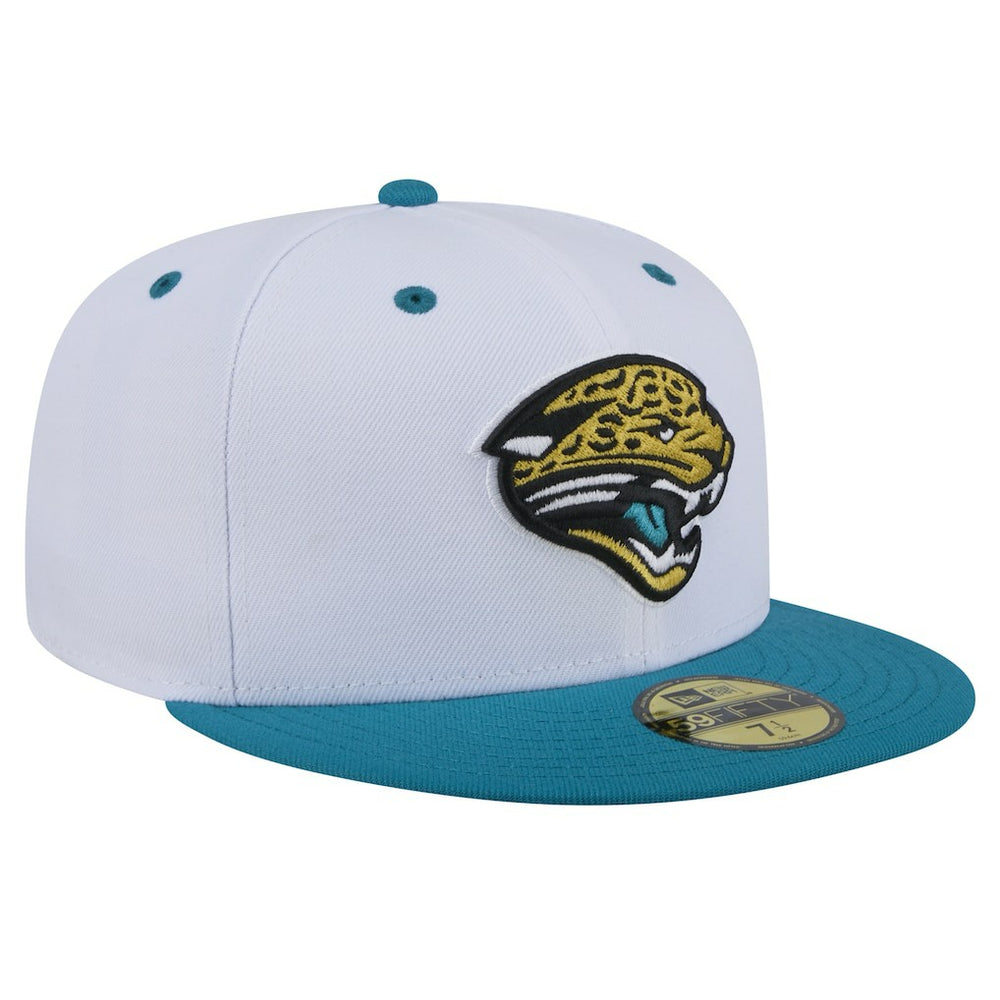 Jacksonville Jaguars New Era Throwback Logo Flipside Two-Tone 59FIFTY Fitted Hat