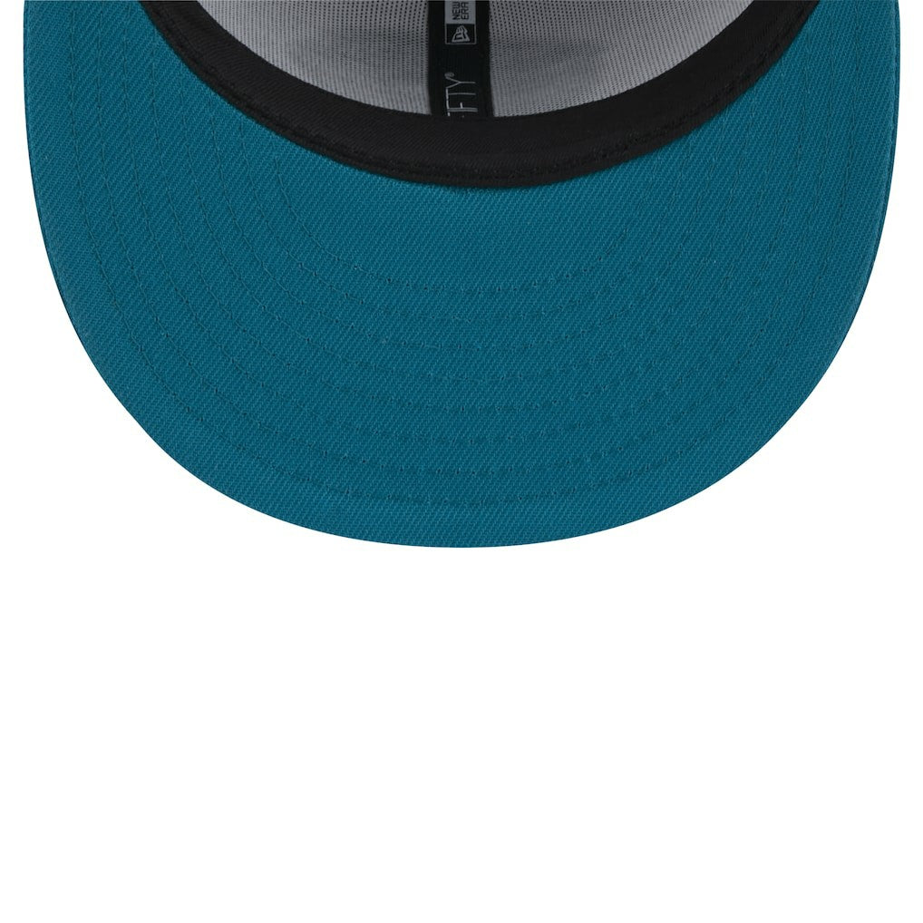 Jacksonville Jaguars New Era Throwback Logo Flipside Two-Tone 59FIFTY Fitted Hat