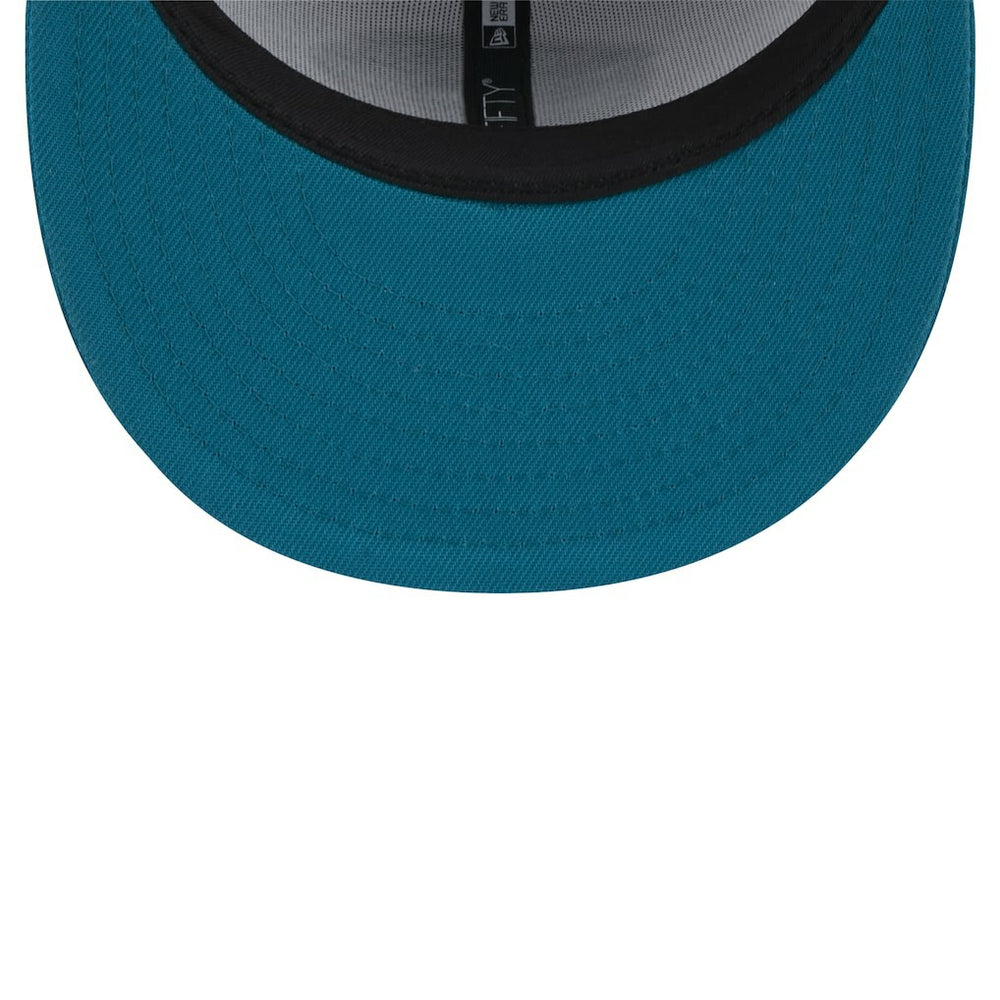 Jacksonville Jaguars New Era Throwback Logo Flipside Two-Tone 59FIFTY Fitted Hat