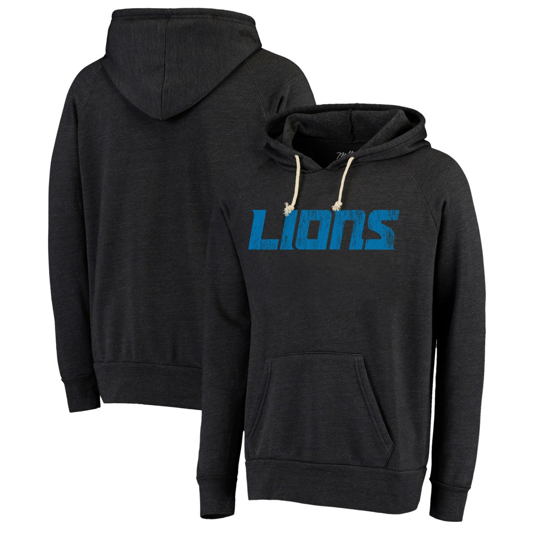 Detroit Lions  Majestic Threads Raglan Tri-Blend Pullover Hoodie