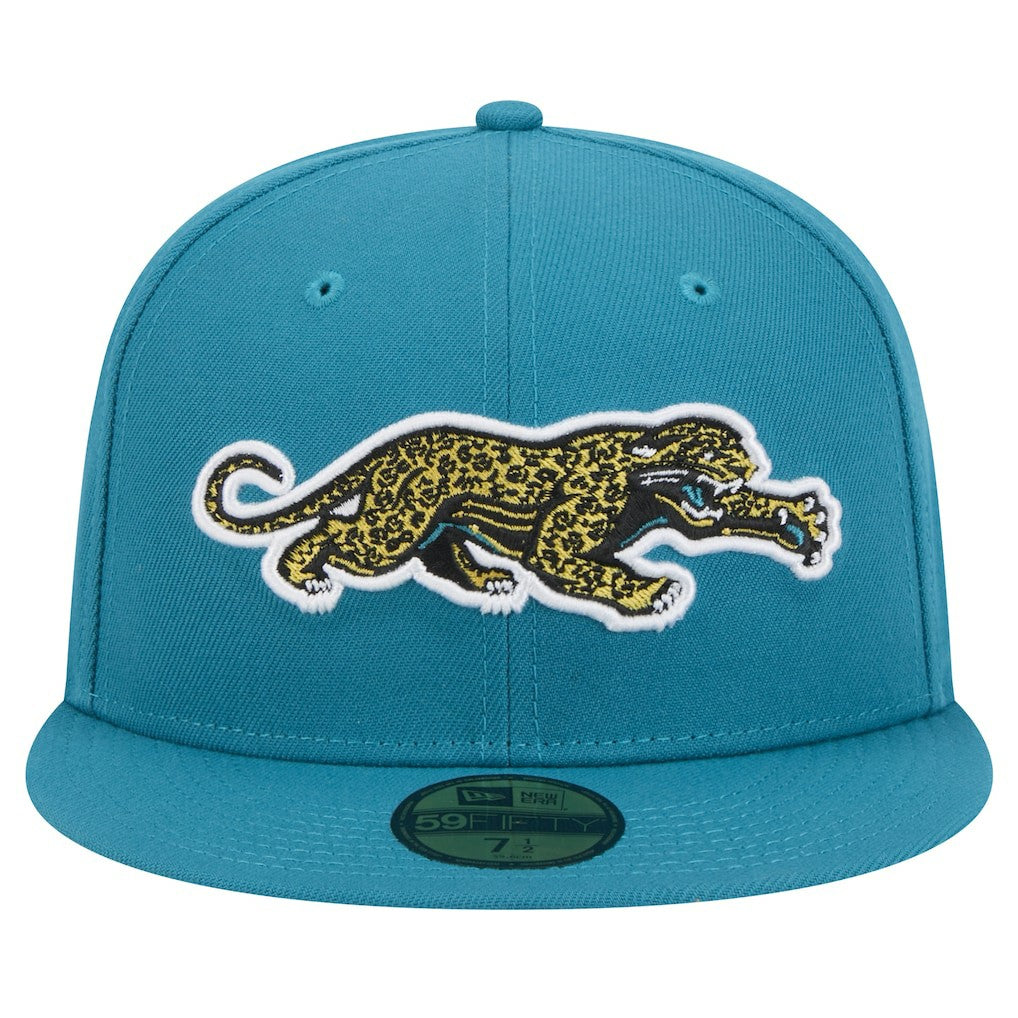 Jacksonville Jaguars New Era Throwback Crawl Omaha 59FIFTY Fitted Hat
