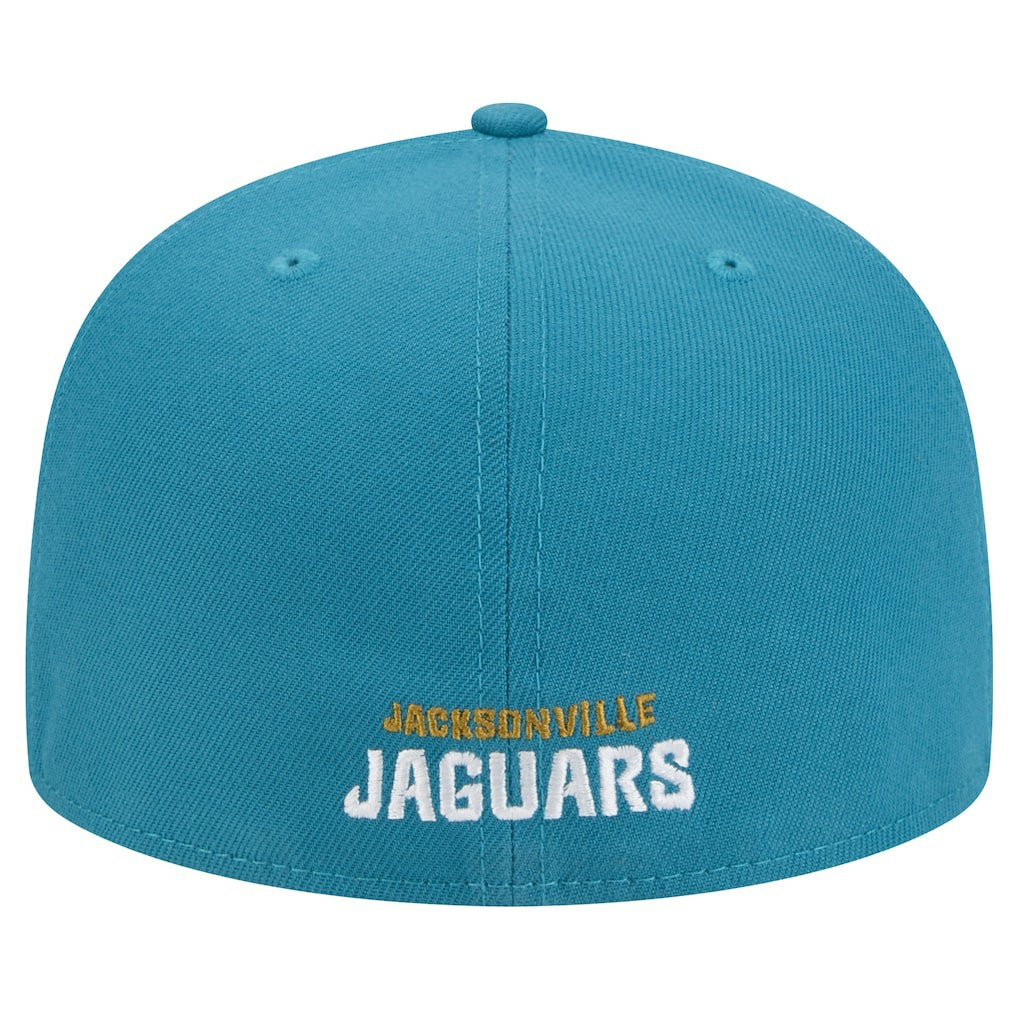 Jacksonville Jaguars New Era Throwback Crawl Omaha 59FIFTY Fitted Hat