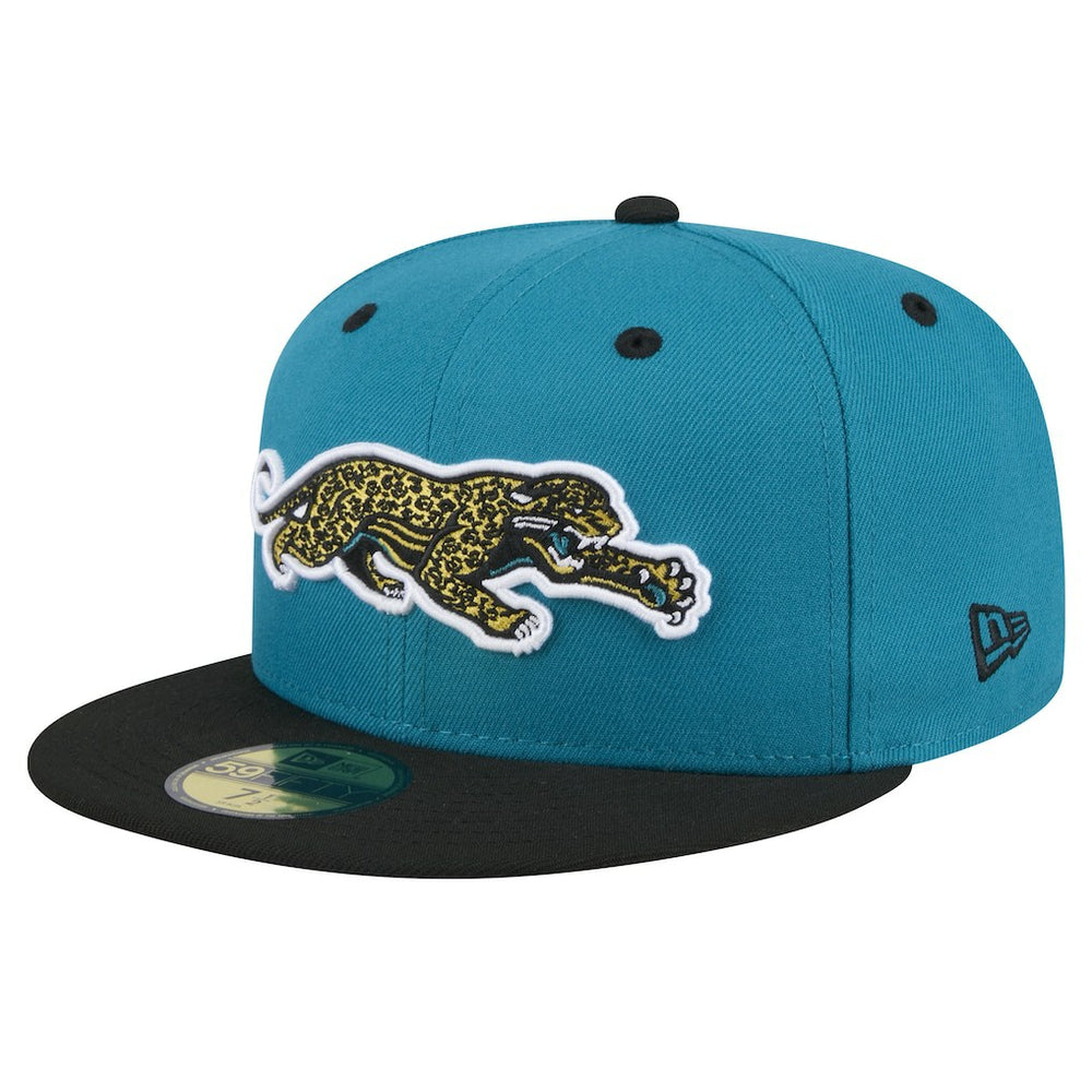 Jacksonville Jaguars New Era Throwback Crawl Flipside Two-Tone 59FIFTY Fitted Hat
