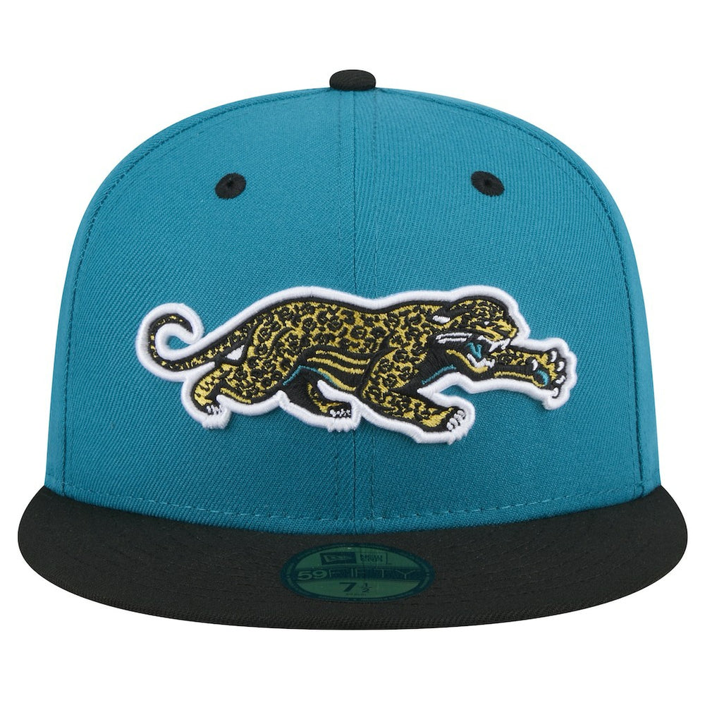Jacksonville Jaguars New Era Throwback Crawl Flipside Two-Tone 59FIFTY Fitted Hat