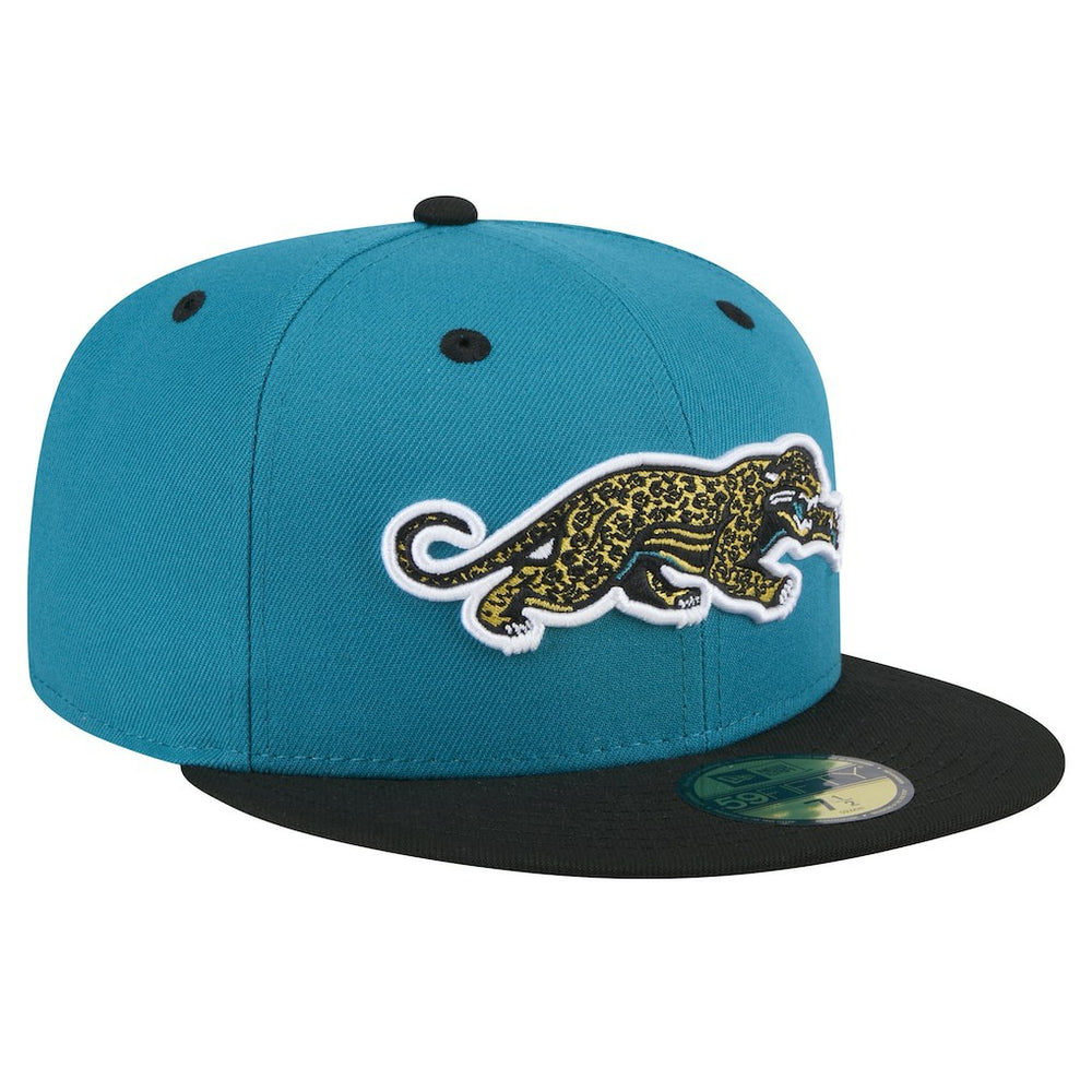 Jacksonville Jaguars New Era Throwback Crawl Flipside Two-Tone 59FIFTY Fitted Hat