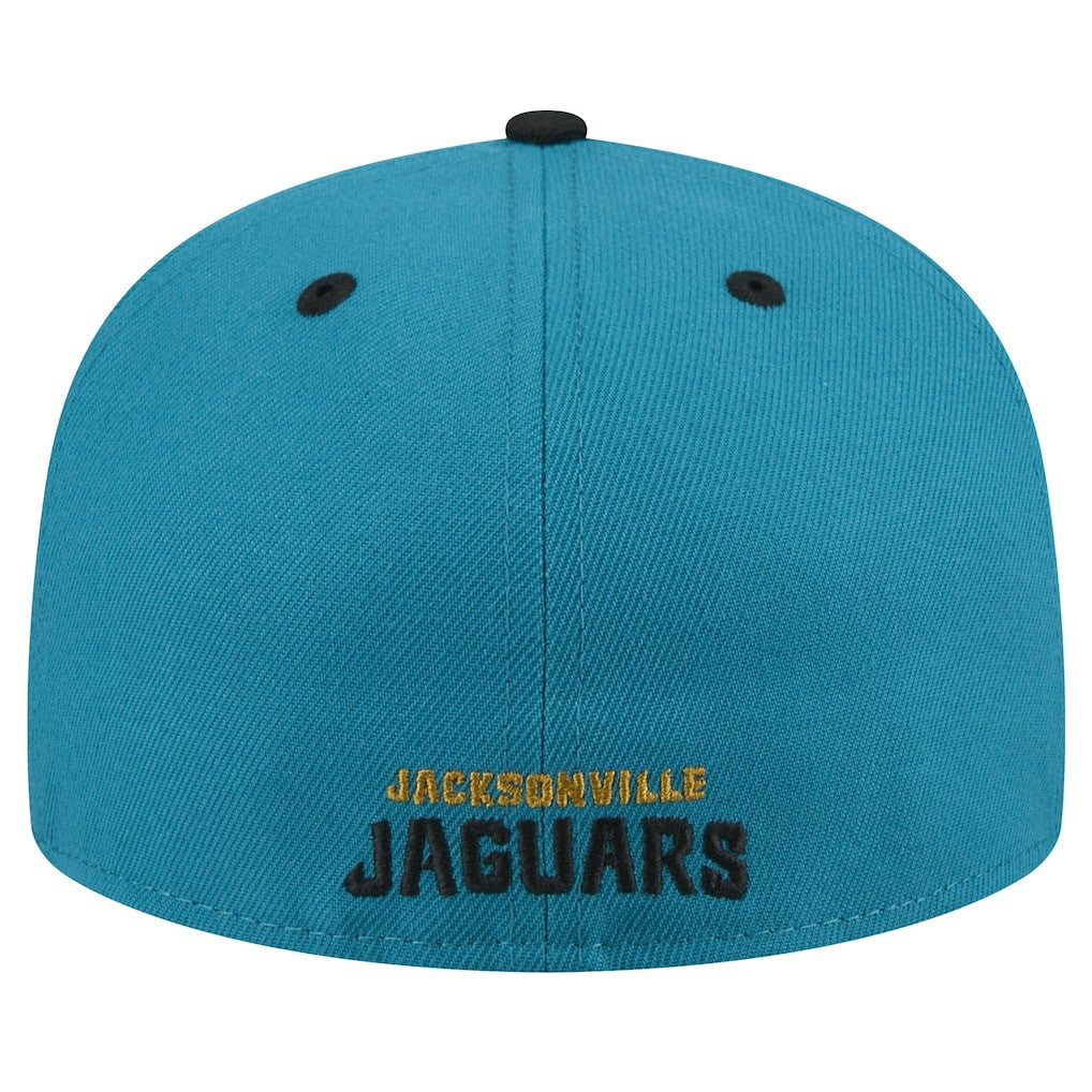 Jacksonville Jaguars New Era Throwback Crawl Flipside Two-Tone 59FIFTY Fitted Hat