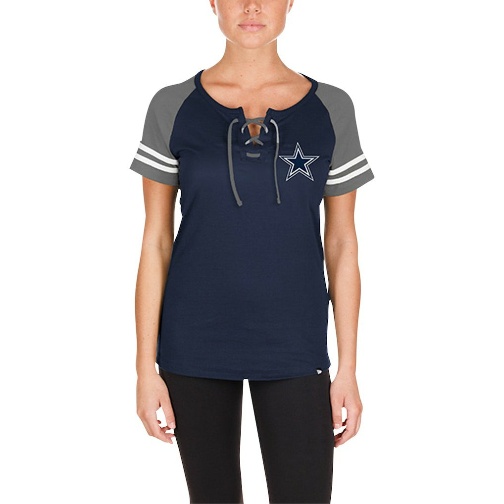 Dallas Cowboys New Era Women's Lace-Up Raglan T-Shirt