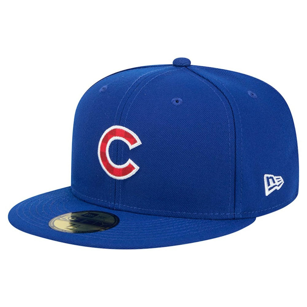 Chicago Cubs New Era Checkered Undervisor 59FIFTY Fitted Hat | MLB Shop