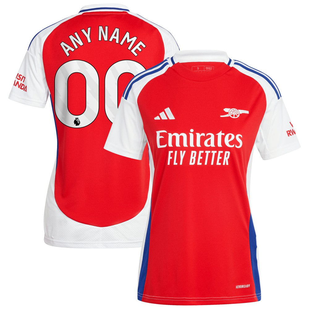Arsenal Women's 2024/25 Home Replica Custom Jersey – Red - Adidas