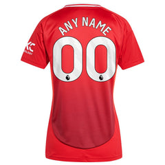 Manchester United Women's 2024/25 Home Replica Custom Jersey Red - Adidas