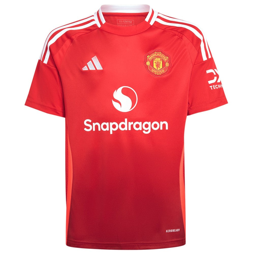 Manchester United Youth 2024/25 Home Replica Custom Jersey Red - Adidas