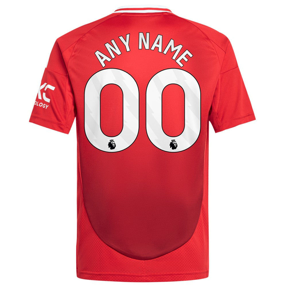 Manchester United Youth 2024/25 Home Replica Custom Jersey Red - Adidas