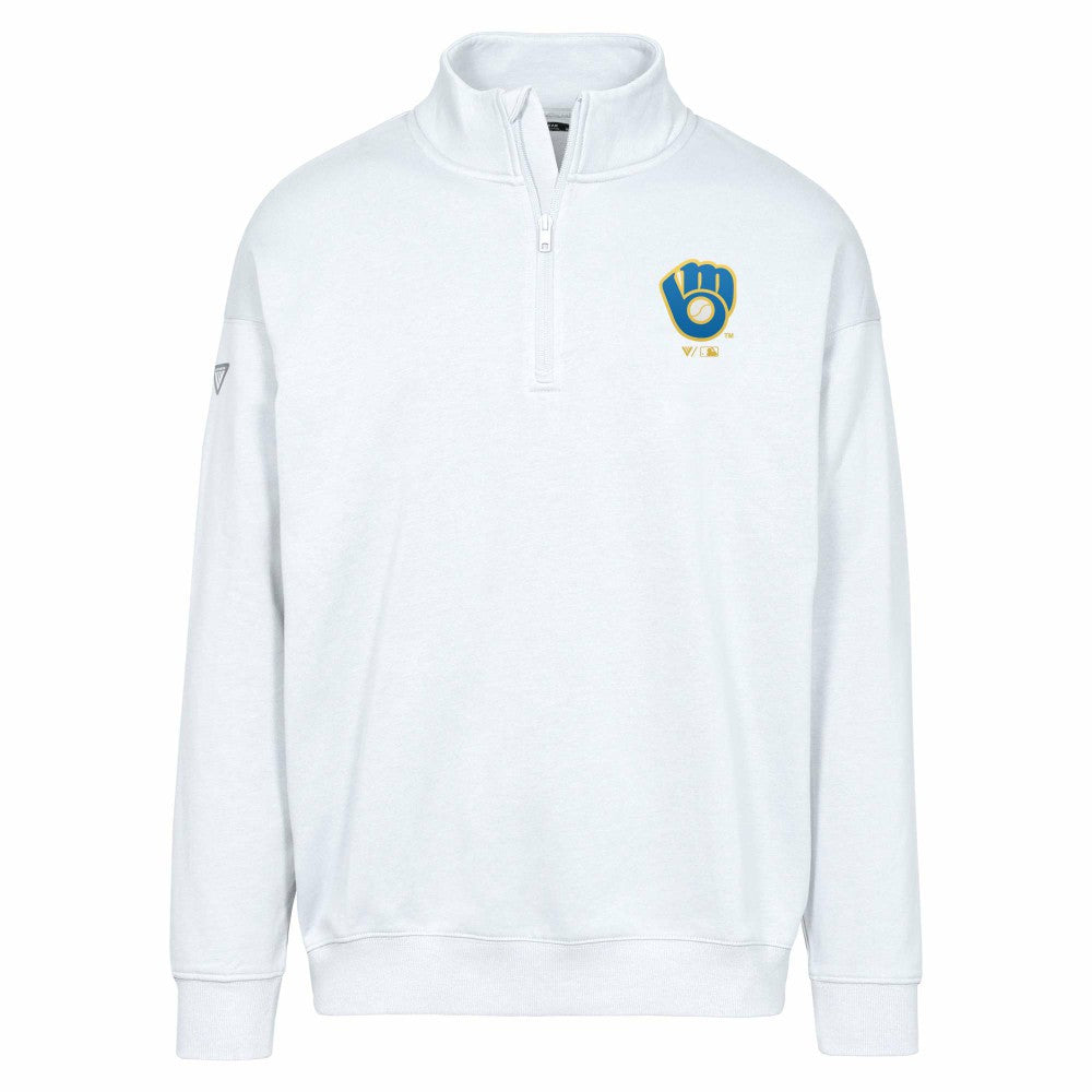 Milwaukee Brewers Levelwear Murray Core Logo Quarter-Zip Pullover Top | MLB Shop