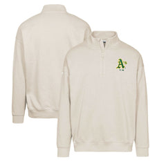 Athletics Levelwear Murray Core Logo Quarter-Zip Pullover Top | MLB Shop