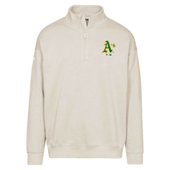 Athletics Levelwear Murray Core Logo Quarter-Zip Pullover Top | MLB Shop