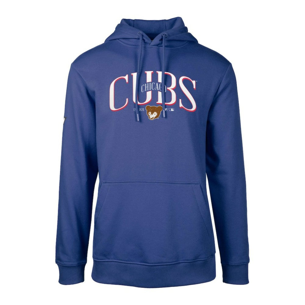 Chicago Cubs Levelwear Cooperstown Collection Podium Retro Spellout Pullover Hoodie | MLB For sale
