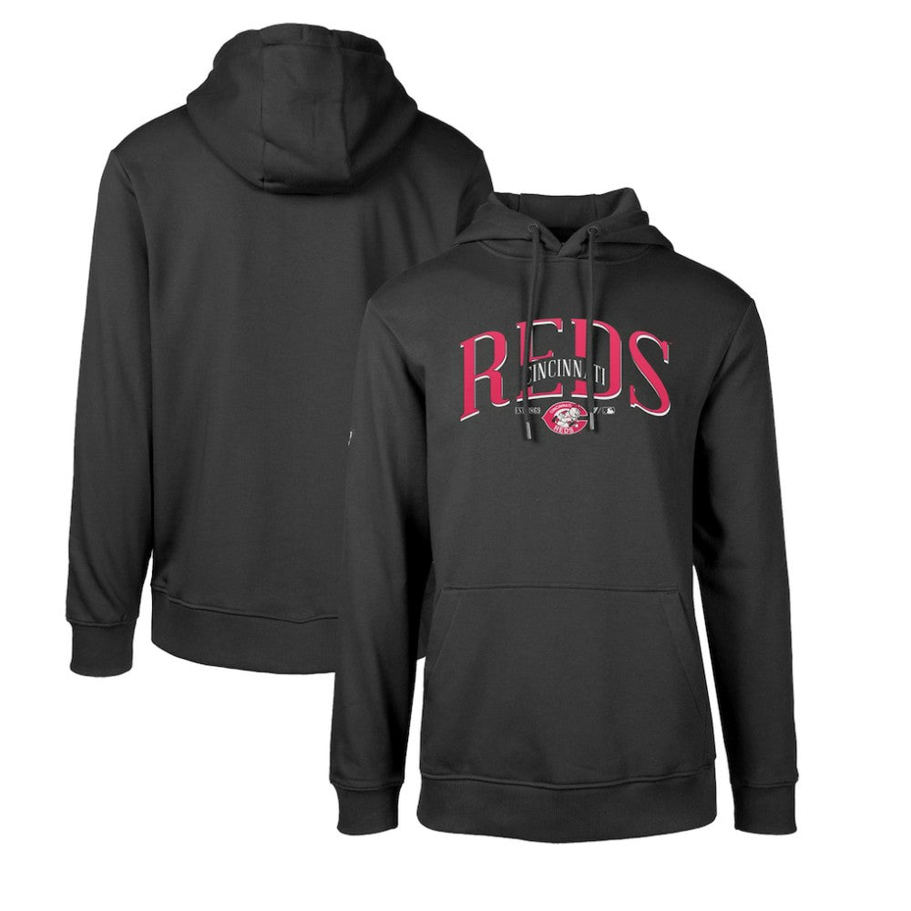 Cincinnati Reds Levelwear Cooperstown Collection Podium Retro Spellout Pullover Hoodie | MLB US