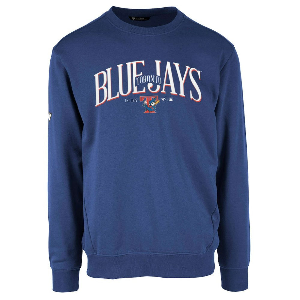 Toronto Blue Jays Levelwear Zane Cooperstown Collection Retro Spellout Pullover Sweatshirt | MLB Discount