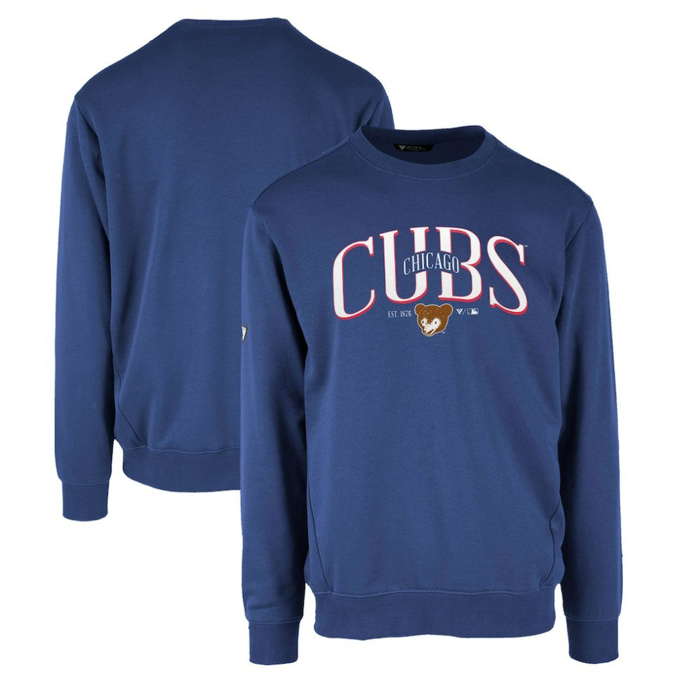 Chicago Cubs Levelwear Zane Cooperstown Collection Retro Spellout Pullover Sweatshirt | MLB Discount