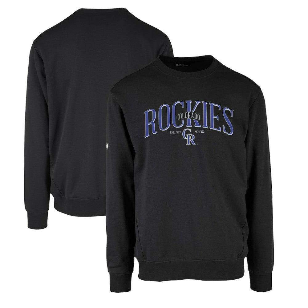 Colorado Rockies Levelwear Zane Cooperstown Collection Retro Spellout Pullover Sweatshirt | MLB Sale
