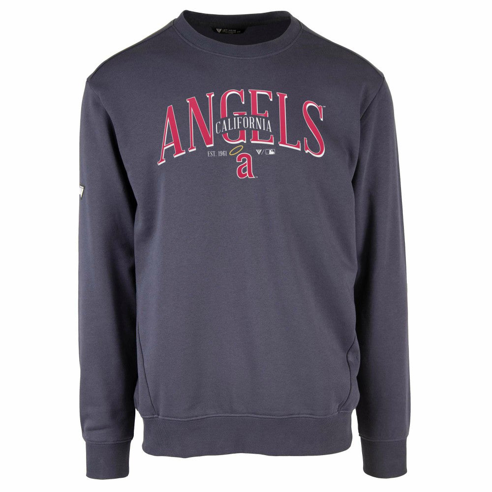 Los Angeles Angels Levelwear Zane Cooperstown Collection Retro Spellout Pullover Sweatshirt | MLB Near me