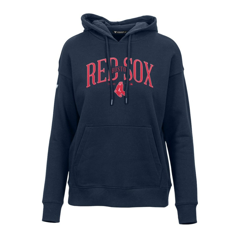 Boston Red Sox Levelwear Women's Adorn Cooperstown Collection Retro Spellout Pullover Hoodie | MLB Online