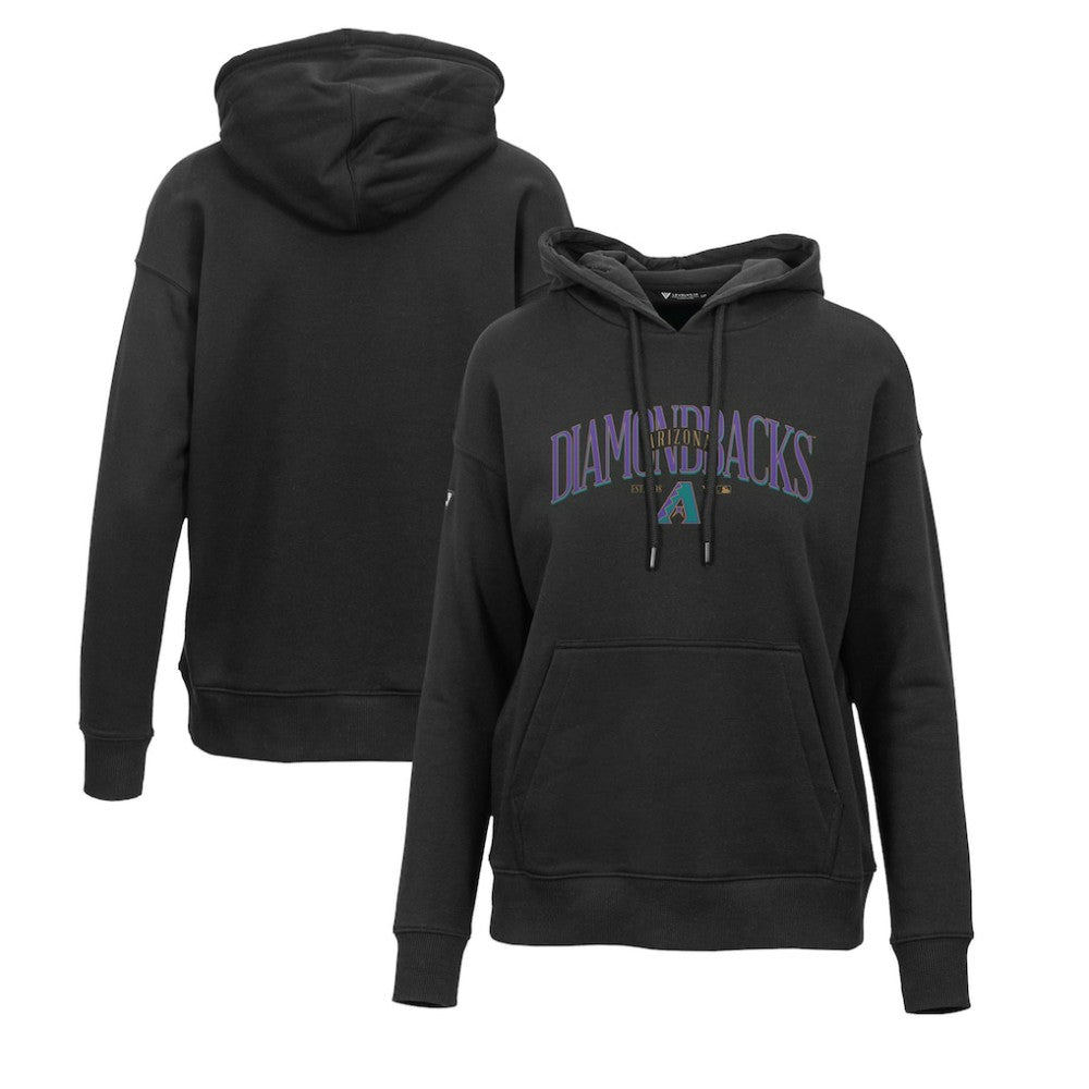 Arizona Diamondbacks Levelwear Women's Adorn Cooperstown Collection Retro Spellout Pullover Hoodie | MLB Discount