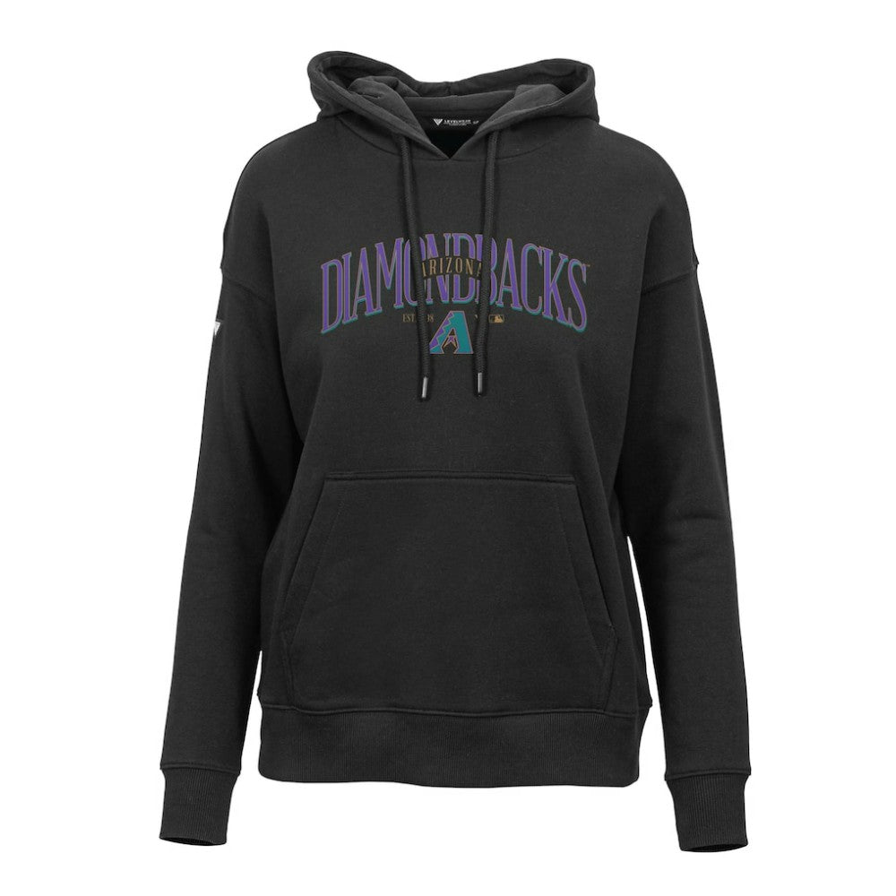 Arizona Diamondbacks Levelwear Women's Adorn Cooperstown Collection Retro Spellout Pullover Hoodie | MLB Discount