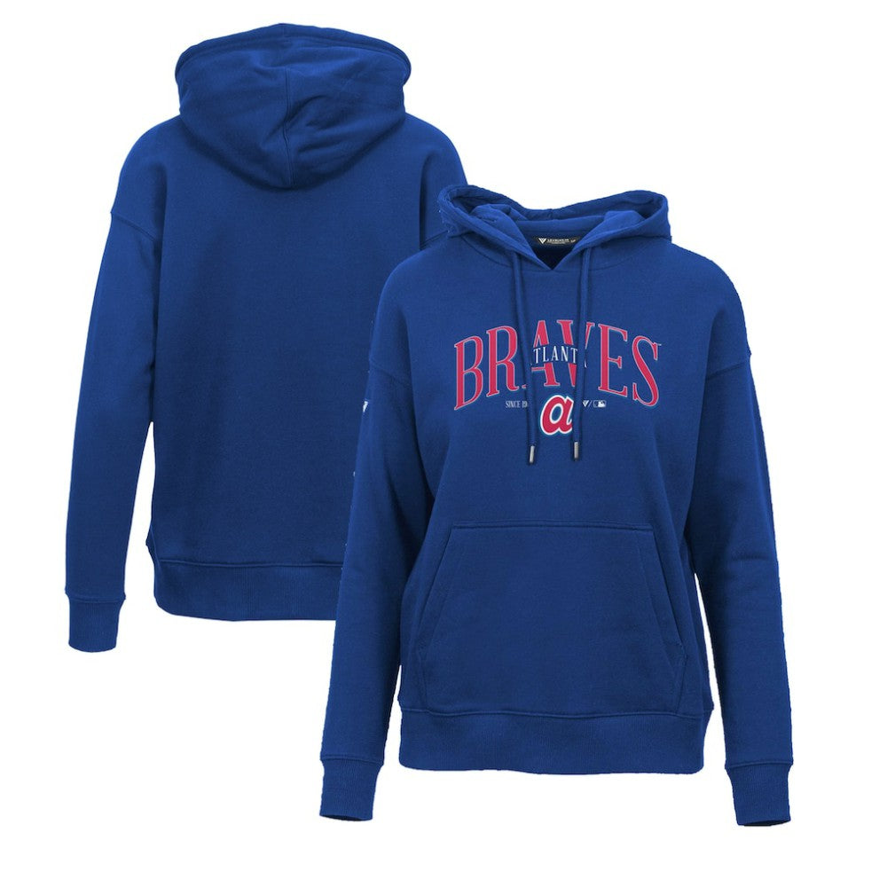 Atlanta Braves Levelwear Women's Adorn Cooperstown Collection Retro Spellout Pullover Hoodie | MLB US