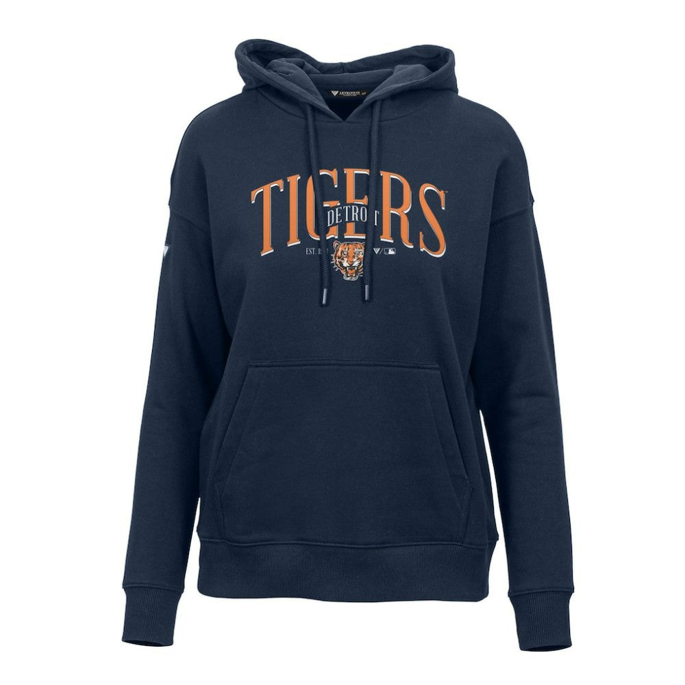 Detroit Tigers Levelwear Women's Adorn Cooperstown Collection Retro Spellout Pullover Hoodie | MLB Online