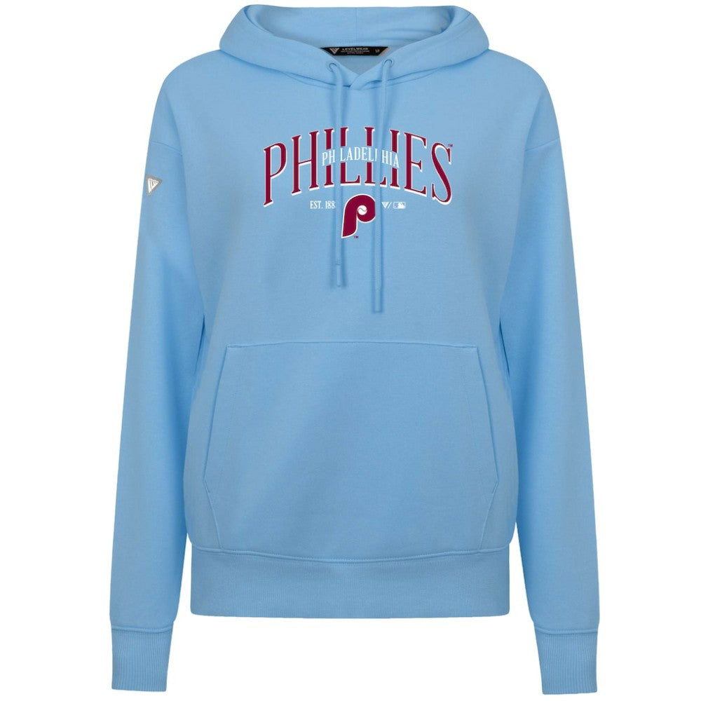 Philadelphia Phillies Levelwear Women's Adorn Cooperstown Collection Retro Spellout Pullover Hoodie | MLB Sale