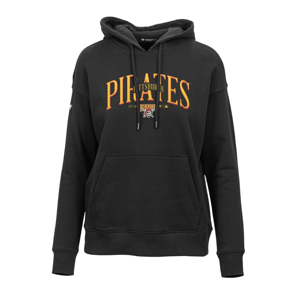 Pittsburgh Pirates Levelwear Women's Adorn Cooperstown Collection Retro Spellout Pullover Hoodie | MLB Shop