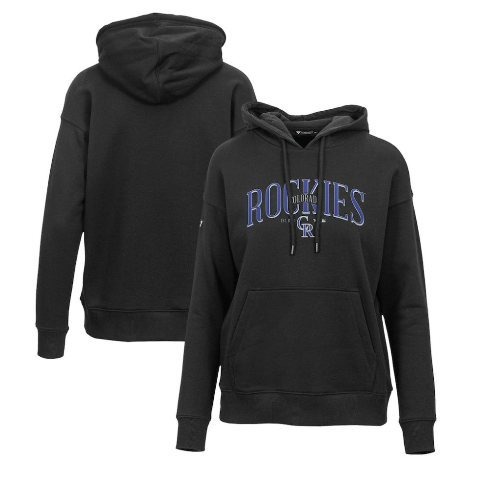 Colorado Rockies Levelwear Women's Adorn Cooperstown Collection Retro Spellout Pullover Hoodie | MLB New