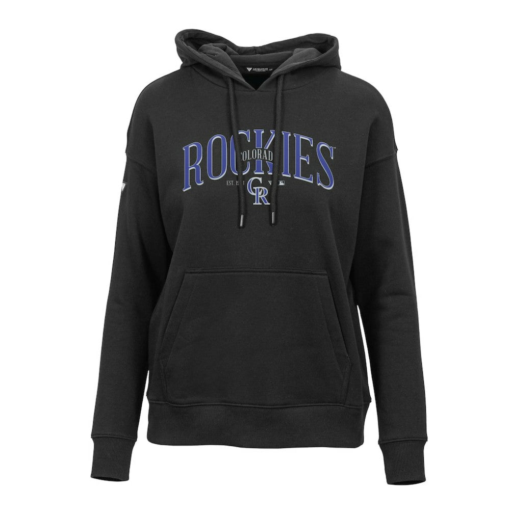 Colorado Rockies Levelwear Women's Adorn Cooperstown Collection Retro Spellout Pullover Hoodie | MLB New